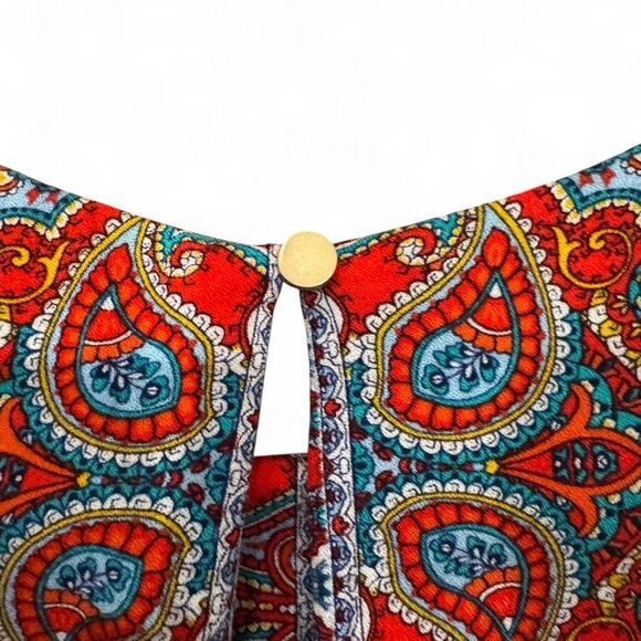 Vintage Red Paisley Tank- Y2K- Made in USA - Size Small - Picture 4 of 6